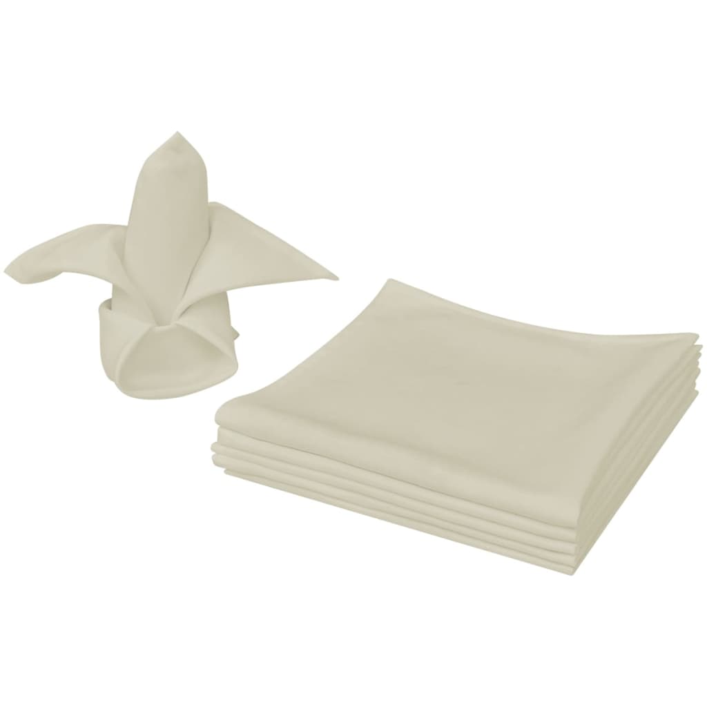Serviettes de table vidaXL 50 p. crème 50x50 cm