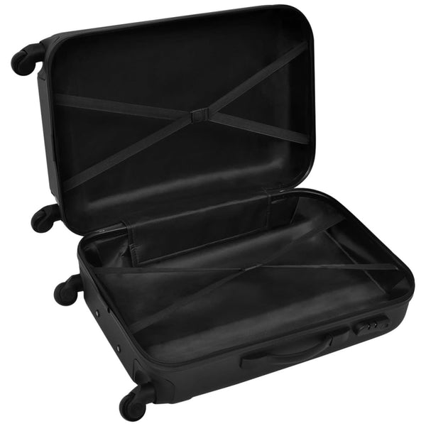 3-teiliges Hartschalen-Kofferset Schwarz