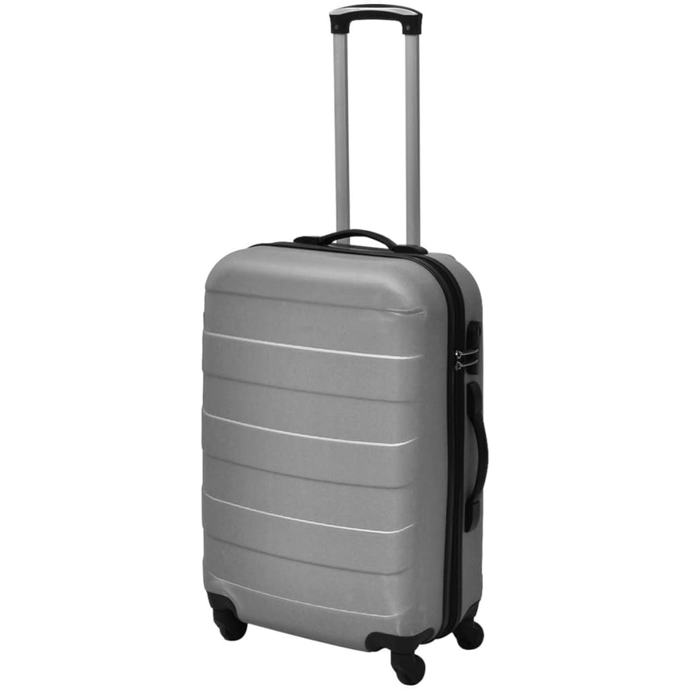 3-teiliges Hartschalen-Kofferset Silber