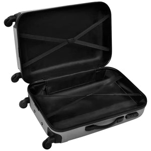 3-teiliges Hartschalen-Kofferset Silber