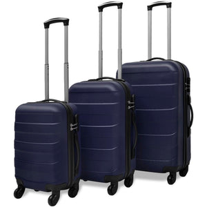 3-teiliges Hartschalen-Kofferset Blau