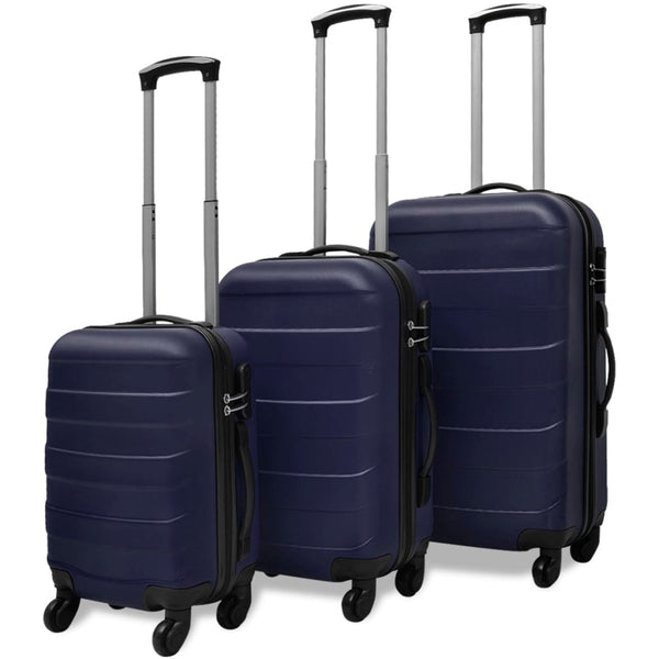 3-teiliges Hartschalen-Kofferset Blau