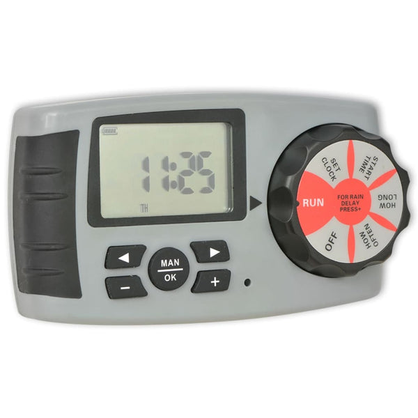 vidaXL Minuteur d'arrosage automatique à 4 zones 3 V