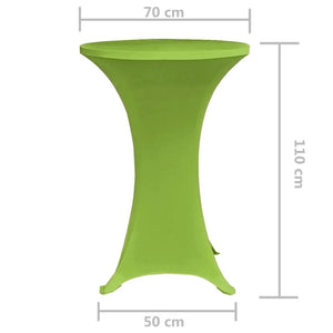 Stretch Tischhusse 2 Stk 70 cm Grün