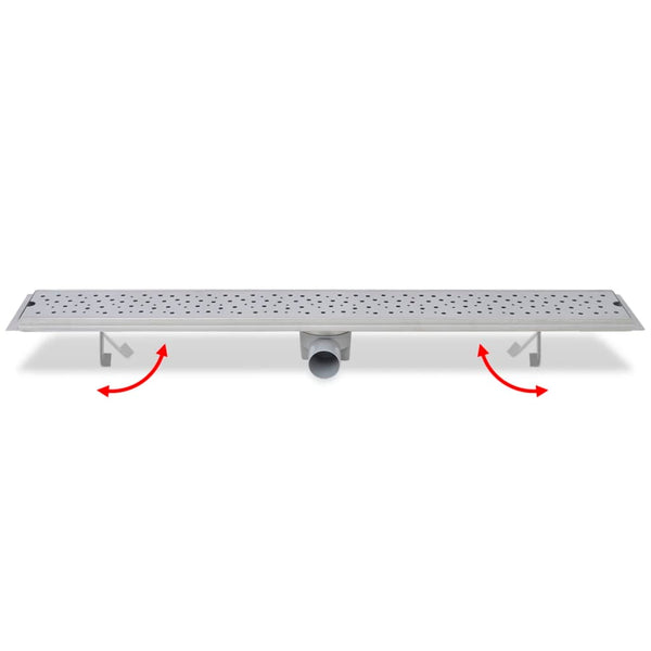 Duschrinne 930x140 mm Edelstahl Löcher-Design