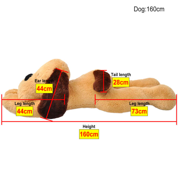 XXL Plüschhund Kuscheltier Braun 160cm
