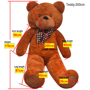 XXL Teddybär Plüschtier Braun 170cm