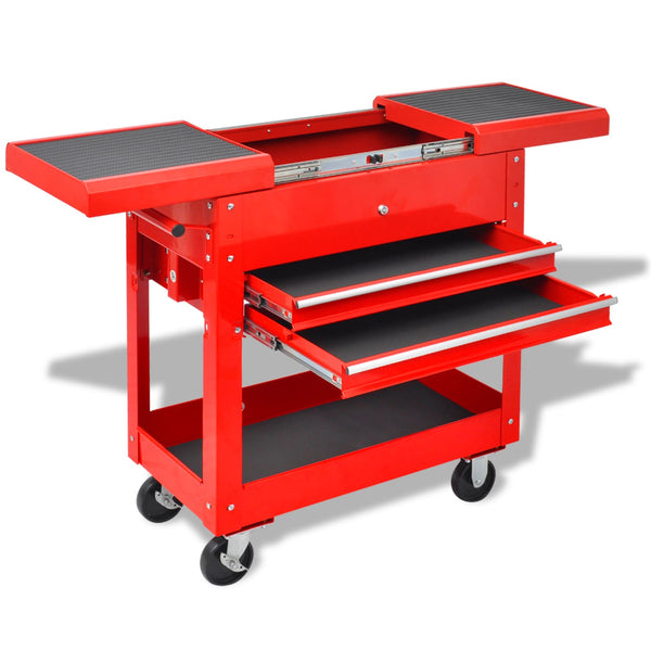 Werkzeugwagen Rot 70,5 x 37 x 71 cm Stahl