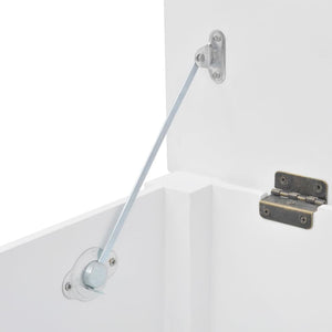 Barock Aufbewahrungsbank Weiß MDF