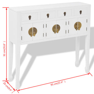 Sideboard Massivholz Weiß Chinesischer Stil