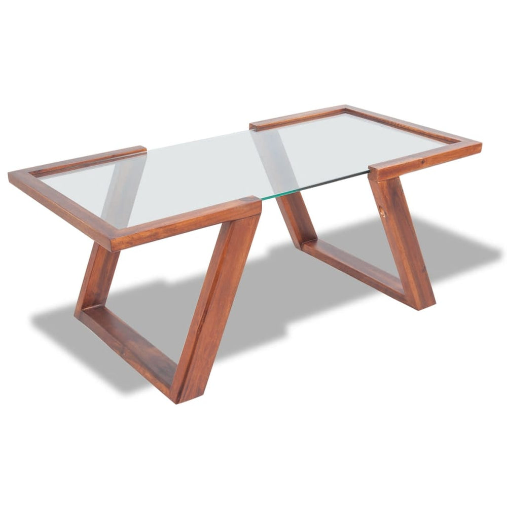 Couchtisch Massivholz Akazie Braun 100x50x40 cm