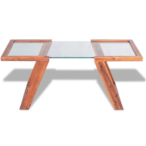 Couchtisch Massivholz Akazie Braun 100x50x40 cm