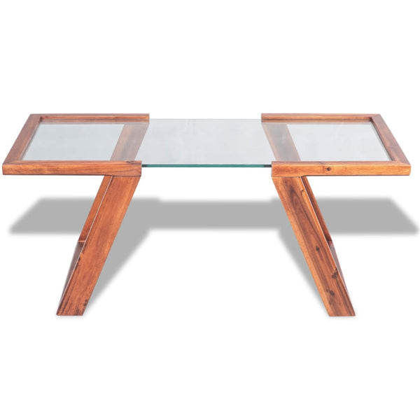 Couchtisch Massivholz Akazie Braun 100x50x40 cm