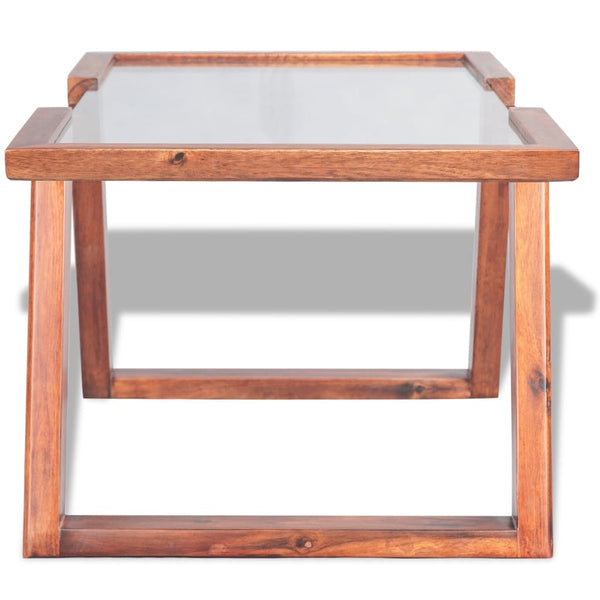 Couchtisch Massivholz Akazie Braun 100x50x40 cm