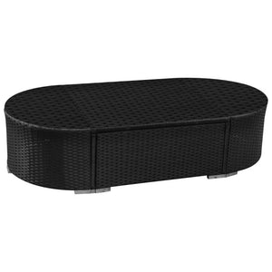 13-teiliges Garten Lounge Set Blau Poly Rattan