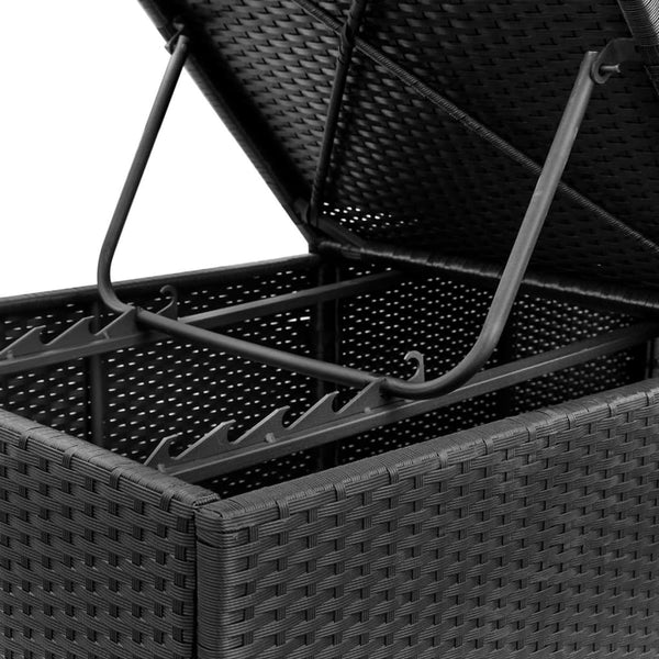 13-teiliges Garten Lounge Set Blau Poly Rattan