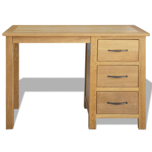 Schreibtisch mit 3 Schubladen 106x40x75 cm Massivholz Eiche