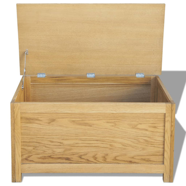 Aufbewahrungstruhe 90x45x45 cm Massivholz Eiche