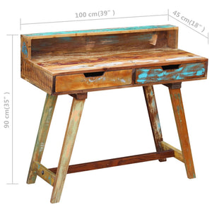 vidaXL Reclaimed Wood Desk