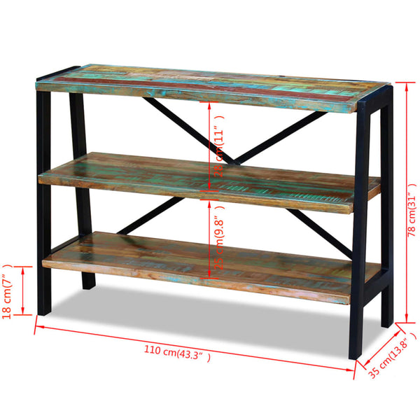 vidaXL Buffet 3 étagères en bois de récupération