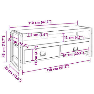 TV-Schrank Altholz Massiv