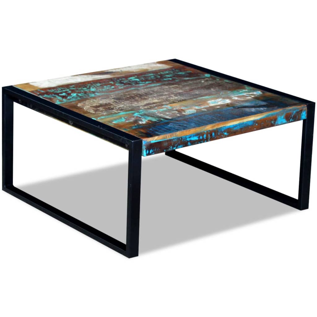vidaXL Table basse en bois de récupération massif 80x80x40 cm