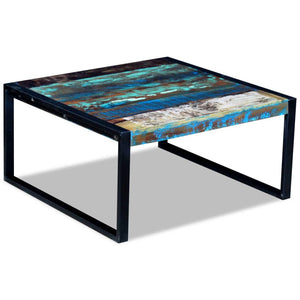 vidaXL Table basse en bois de récupération massif 80x80x40 cm