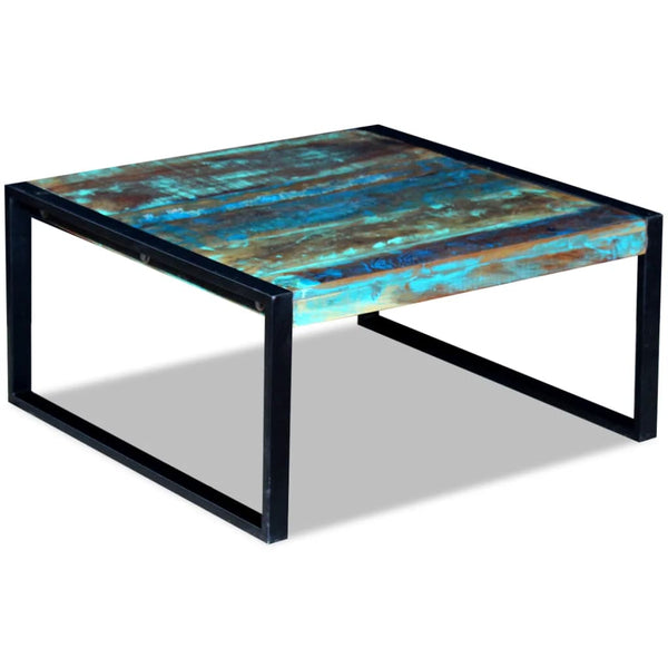 vidaXL Table basse en bois de récupération massif 80x80x40 cm