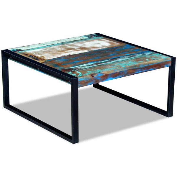 vidaXL Table basse en bois de récupération massif 80x80x40 cm