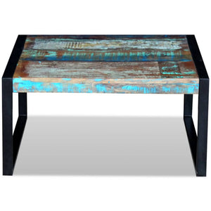 vidaXL Table basse en bois de récupération massif 80x80x40 cm