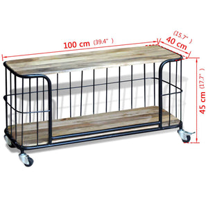 TV-Schrank Massivholz Mango 100x40x45 cm