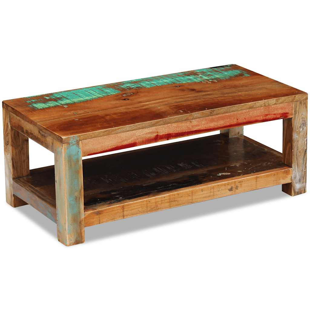 vidaXL Table basse en bois de récupération massif 90x45x35 cm