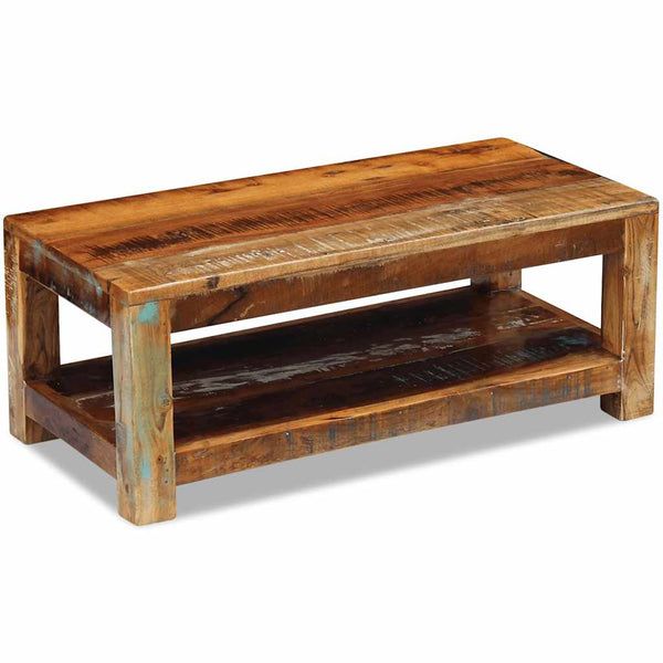 vidaXL Table basse en bois de récupération massif 90x45x35 cm