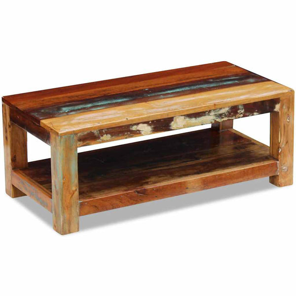 vidaXL Table basse en bois de récupération massif 90x45x35 cm