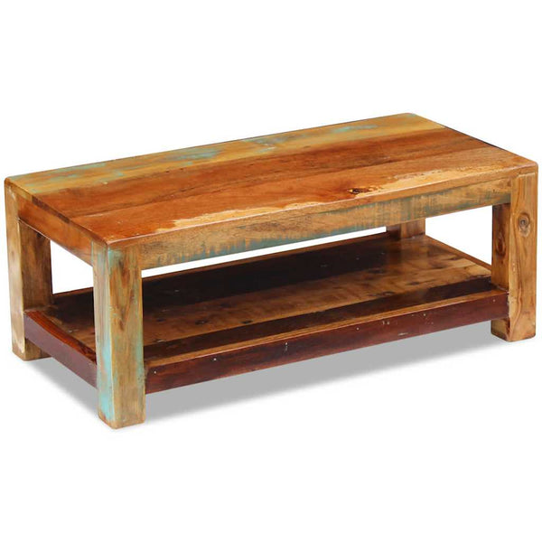 vidaXL Table basse en bois de récupération massif 90x45x35 cm