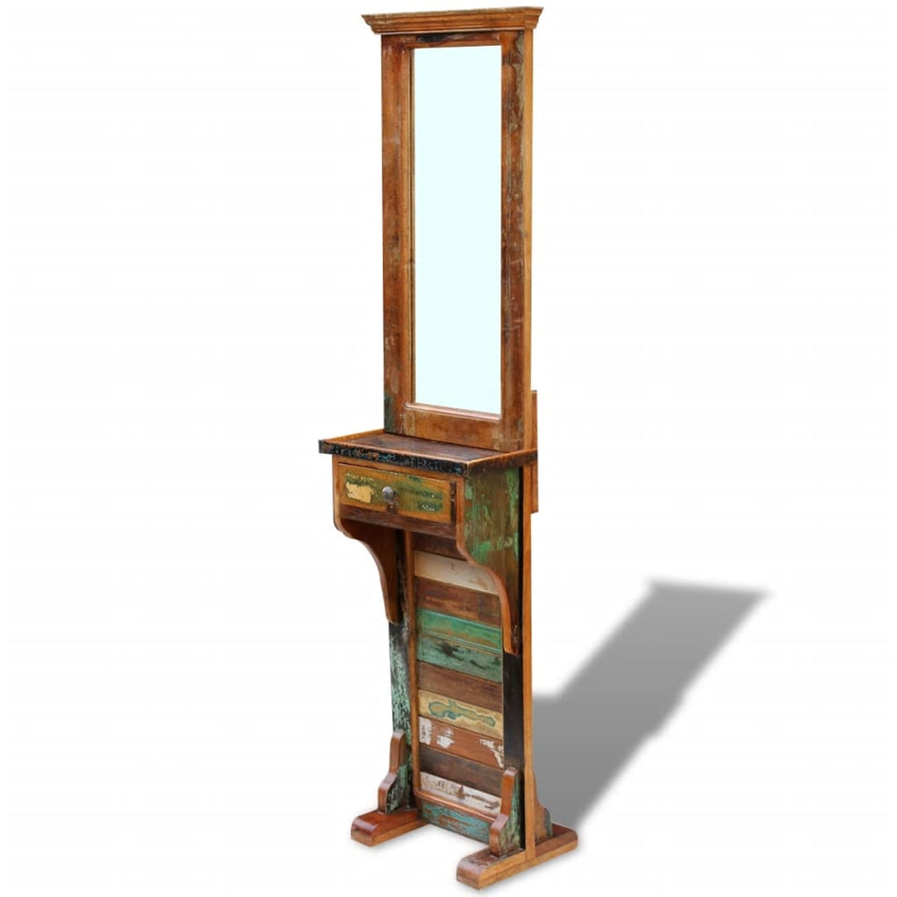 vidaXL Miroir de garde-robe en bois de récupération 47x23x180 cm