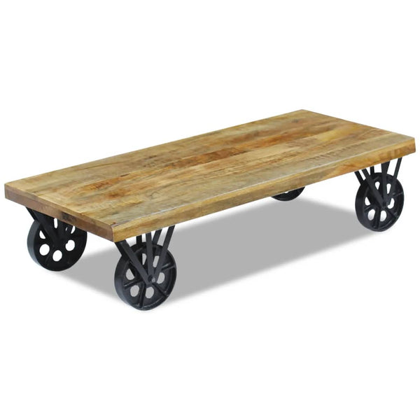 vidaXL Table basse en bois de manguier 120x60x30 cm