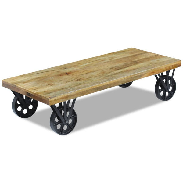 vidaXL Table basse en bois de manguier 120x60x30 cm
