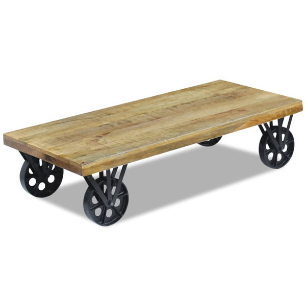 vidaXL Table basse en bois de manguier 120x60x30 cm