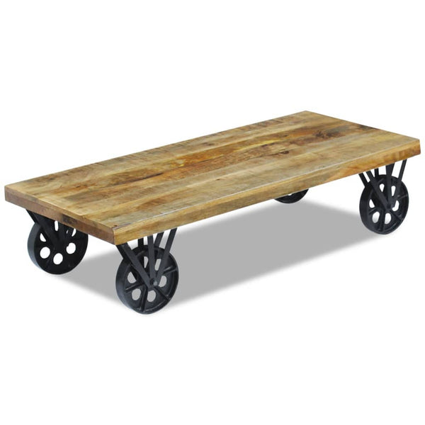 vidaXL Table basse en bois de manguier 120x60x30 cm