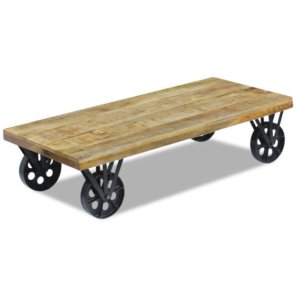 vidaXL Table basse en bois de manguier 120x60x30 cm