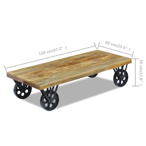 vidaXL Table basse en bois de manguier 120x60x30 cm