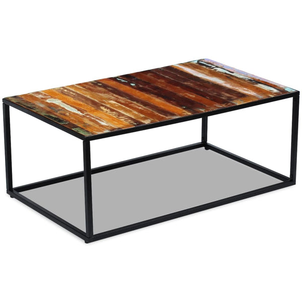 vidaXL Table basse en bois de récupération massif 100x60x40 cm