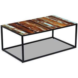 vidaXL Table basse en bois de récupération massif 100x60x40 cm