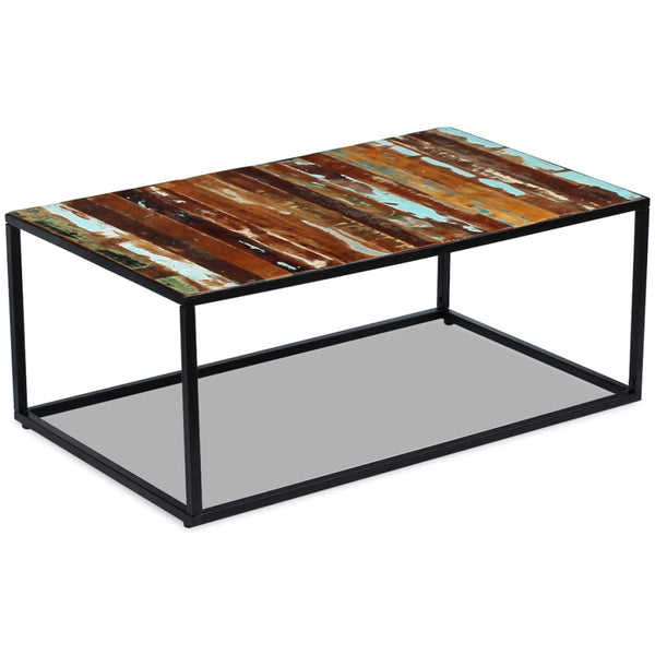 vidaXL Table basse en bois de récupération massif 100x60x40 cm