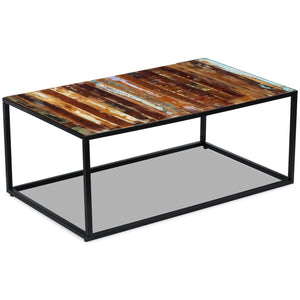vidaXL Table basse en bois de récupération massif 100x60x40 cm