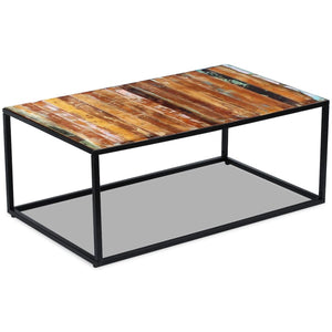 vidaXL Table basse en bois de récupération massif 100x60x40 cm