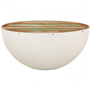 Couchtisch Schalenform Altholz Massiv 60x60x30 cm