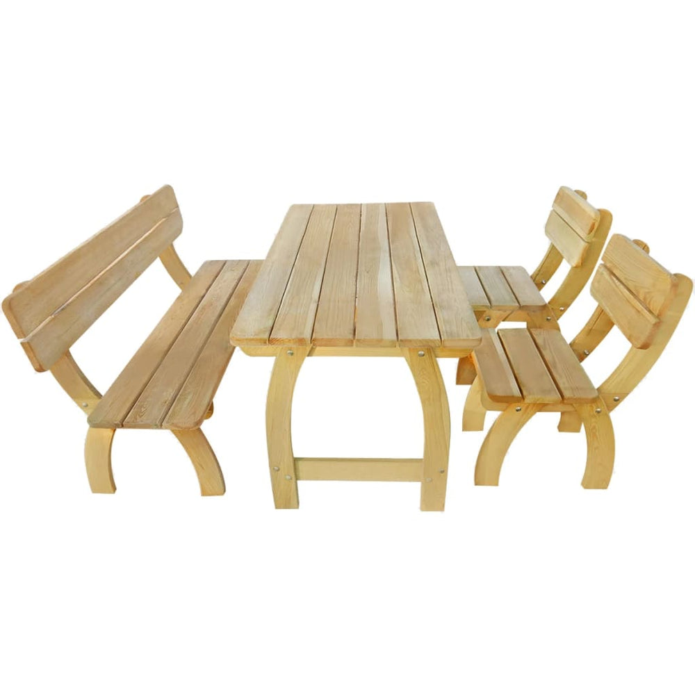 vidaXL Salon de jardin à manger 4 pcs. en pin imprégné