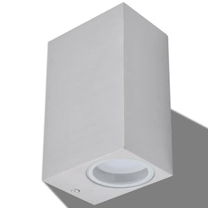 Quadratische LED-Außenwandleuchten, 2er-Set